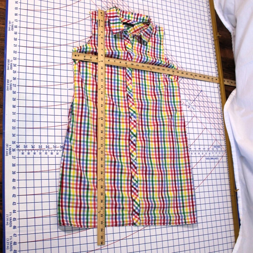 Tommy Hilfiger Sleeveless Cotton Gingham Shirtwaist Dress Size 10 - Picture 5 of 10